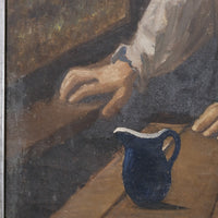 Oil On Canvas Study Of A Girl By Christian Aigens