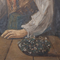 Oil On Canvas Study Of A Girl By Christian Aigens