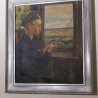 Oil On Canvas Study Of A Boy By Christian Aigens