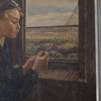 Oil On Canvas Study Of A Boy By Christian Aigens