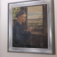 Oil On Canvas Study Of A Boy By Christian Aigens