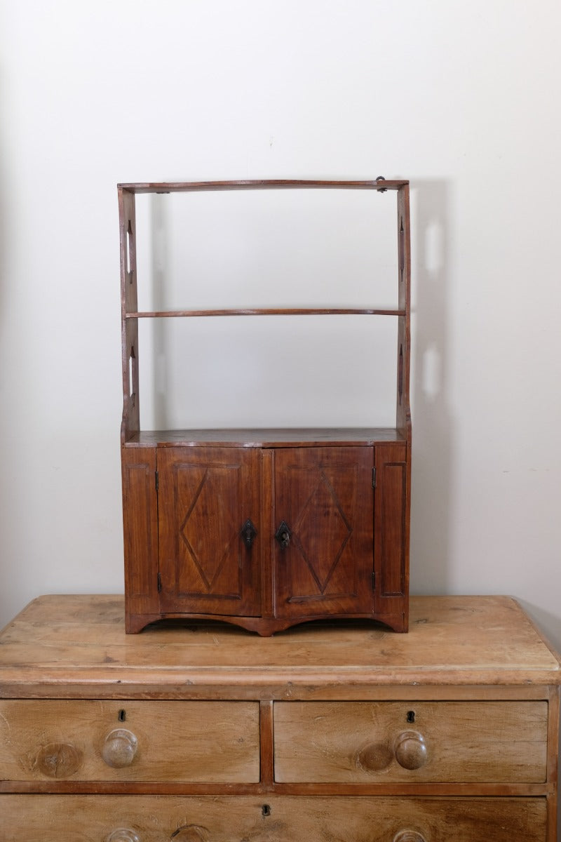 original lock and key on antique cabinet