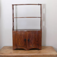 original lock and key on antique cabinet