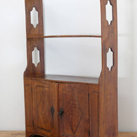 serpentine inlaid wall cabinet fruitwood
