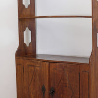 serpentine inlaid wall cabinet fruitwood