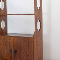 serpentine inlaid wall cabinet fruitwood