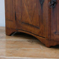 serpentine inlaid wall cabinet fruitwood