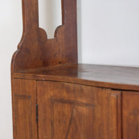 serpentine inlaid wall cabinet fruitwood