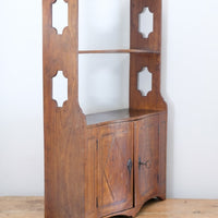 serpentine inlaid wall cabinet fruitwood