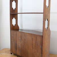 back of the serpentine inlaid wall cabinet fruitwood
