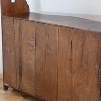 back of the serpentine inlaid wall cabinet fruitwood