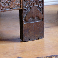 phoenix vine carving oak coffer