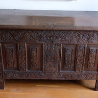 single plank oak lid coffer