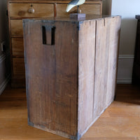 Antique Isho Tansu three-drawer cedar chest with iron corner reinforcements