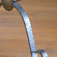 Mid 20th Century Coffee Table Wrought Iron & Repoussé Pewter Top