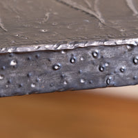 Mid 20th Century Coffee Table Wrought Iron & Repoussé Pewter Top