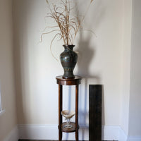 Edwardian oak plant stand circa 1910 front view