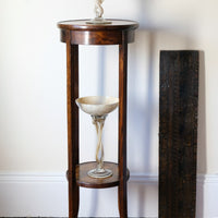 Edwardian oak plant stand circa 1910 front view