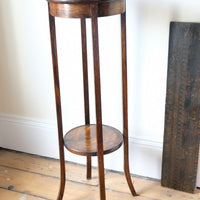 Edwardian oak plant stand circa 1910 front view