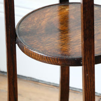 Edwardian oak plant stand circa 1910 front view