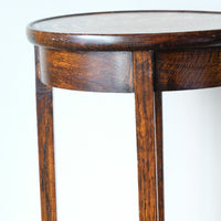 Edwardian oak plant stand circa 1910 front view