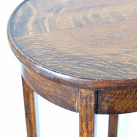 Edwardian oak plant stand circa 1910 front view