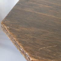 Gypsy table with mahogany bobbin legs and hexagonal pine top