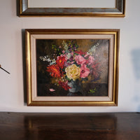 Still life oil painting of garden flowers by John Codner RWA - oil on canvas
