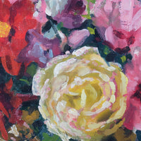 Still life oil painting of garden flowers by John Codner RWA - oil on canvas
