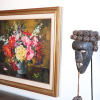 Still life oil painting of garden flowers by John Codner RWA - oil on canvas