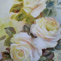 Yeiser signature on yellow roses painting