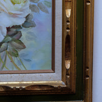 Yeiser signature on yellow roses painting