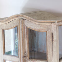 Painted Glass Cabinet On Stand with Single Drawer