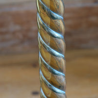 Antique Victorian brass telescopic wine table with mahogany top and lion’s paw feet