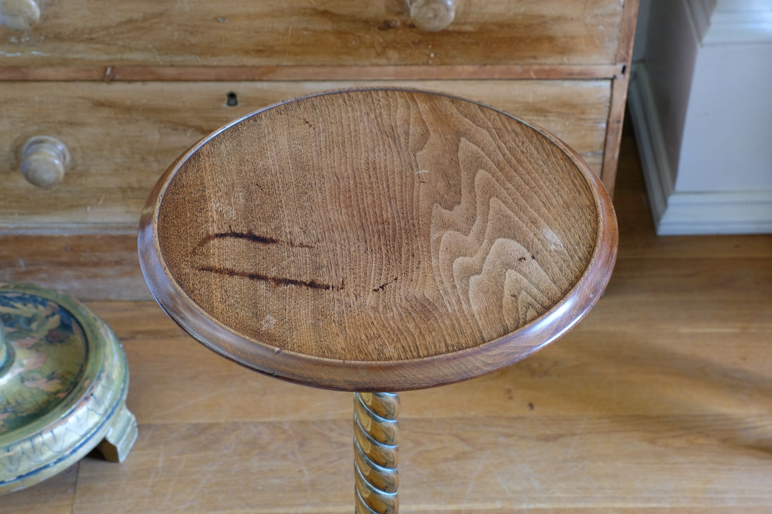 Victorian Brass Telescopic Wine Table with Lion’s Paw Feet