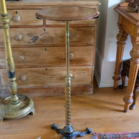 Victorian Brass Telescopic Wine Table with Lion’s Paw Feet