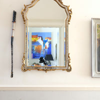 Italian Baroque Style Giltwood Wall Mirror, Dated 1957