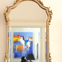 Italian Baroque Style Giltwood Wall Mirror, Dated 1957