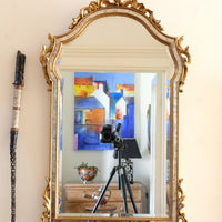 Italian Baroque Style Giltwood Wall Mirror, Dated 1957