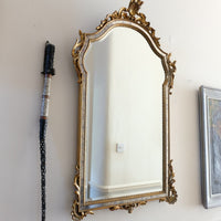 Italian Baroque Style Giltwood Wall Mirror, Dated 1957