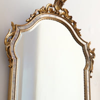 Italian Baroque Style Giltwood Wall Mirror, Dated 1957