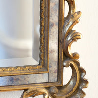 Italian Baroque Style Giltwood Wall Mirror, Dated 1957