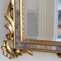 Italian Baroque Style Giltwood Wall Mirror, Dated 1957