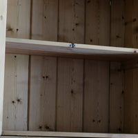 Antique pine linen press with 3 graduated drawers circa 1890