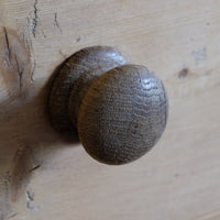 Antique pine linen press with 3 graduated drawers circa 1890