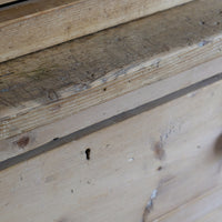 Antique pine linen press with 3 graduated drawers circa 1890