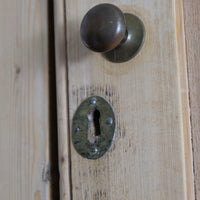Antique pine linen press with 3 graduated drawers circa 1890