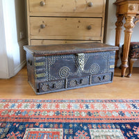 Antique Zanzibar coffer with brass straps