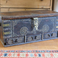 Antique Zanzibar coffer with brass straps