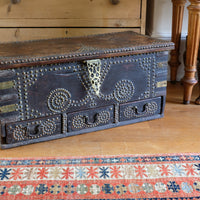 Antique Zanzibar coffer with brass straps